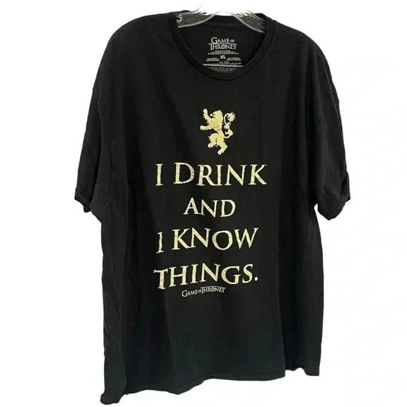 Game of Thrones size XL GUC black tee - Picture 1 of 3
